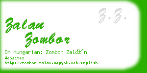 zalan zombor business card